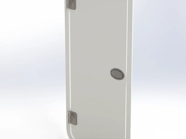 MP Door - Flush Harware & Friction Hinge - Exterior Closed
