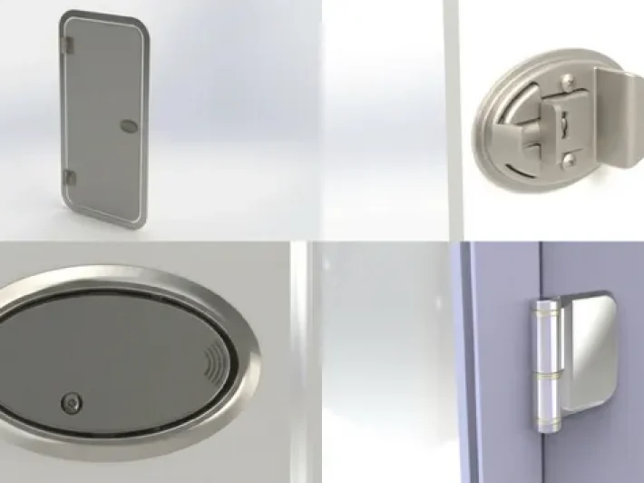 MP Door Hardware - Friction Hinge & Flush Handle